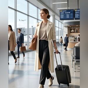 Susan Graver Essentials Liquid Knit Pants - Black - Petite Medium - Made in USA